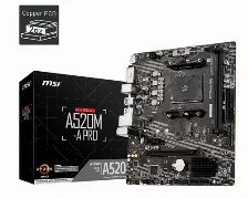 Tarjeta Madre Msi A520m-a Pro, Socket Am4, 2x Ddr4 4600mhz, 1x M.2, 1x Hdmi, Micro Atx